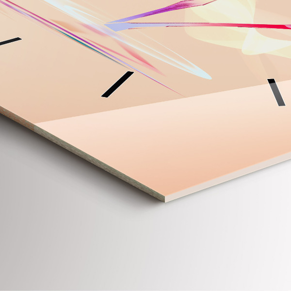 Skleněné hodiny čtvercové Ilustrace plameňáka