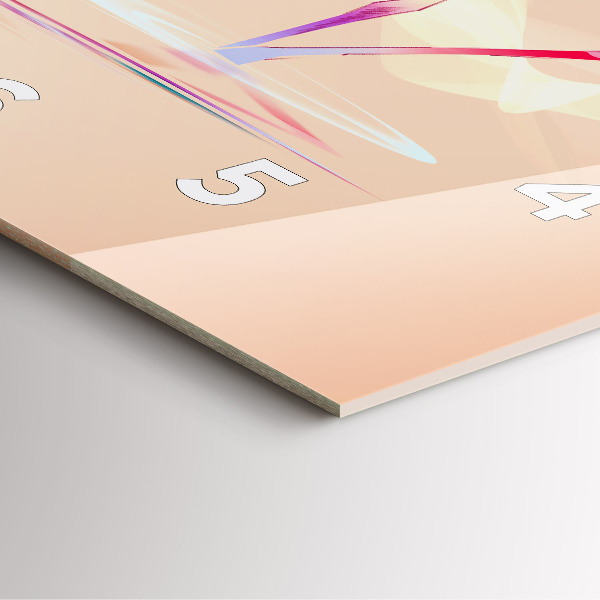 Skleněné hodiny čtvercové Ilustrace plameňáka