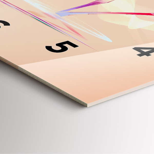 Skleněné hodiny čtvercové Ilustrace plameňáka