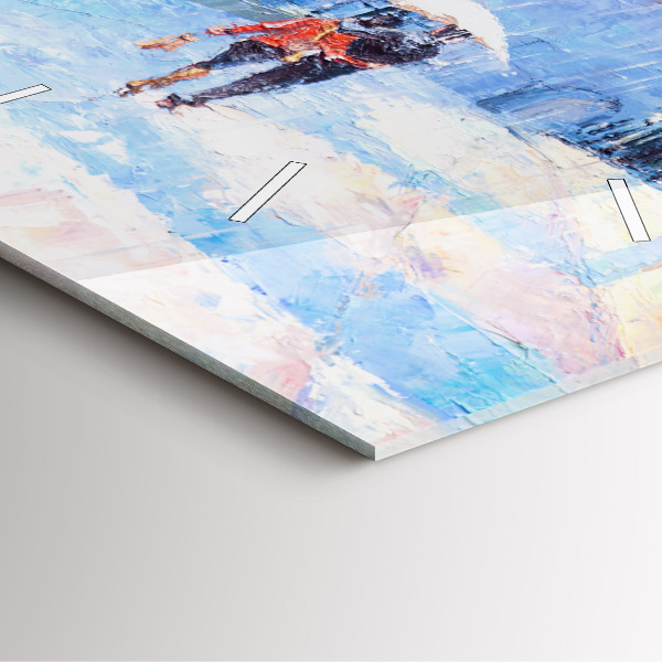 Skleněné hodiny čtvercové Olejomalba