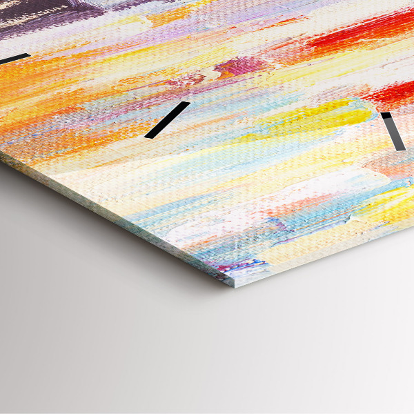 Skleněné hodiny čtvercové Pár v dešti