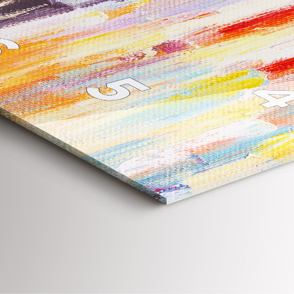 Skleněné hodiny čtvercové Pár v dešti