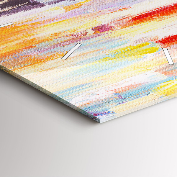 Skleněné hodiny čtvercové Pár v dešti