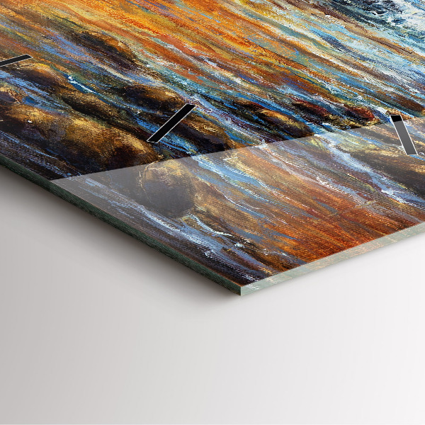 Čtvercové nástěnné hodiny Výtvarné umění