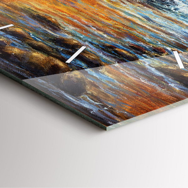 Čtvercové nástěnné hodiny Výtvarné umění