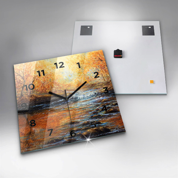 Čtvercové nástěnné hodiny Výtvarné umění