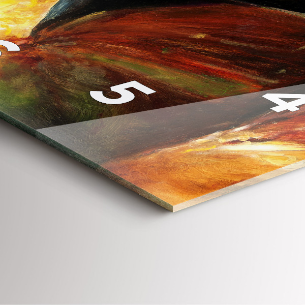 Čtvercové nástěnné hodiny Namalovaní dva koně