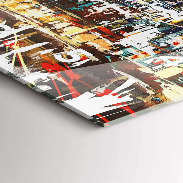 Skleněné hodiny čtvercové New York