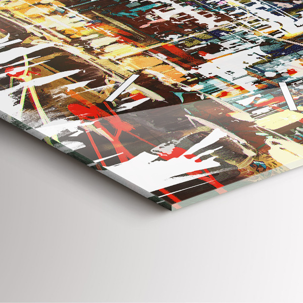 Skleněné hodiny čtvercové New York