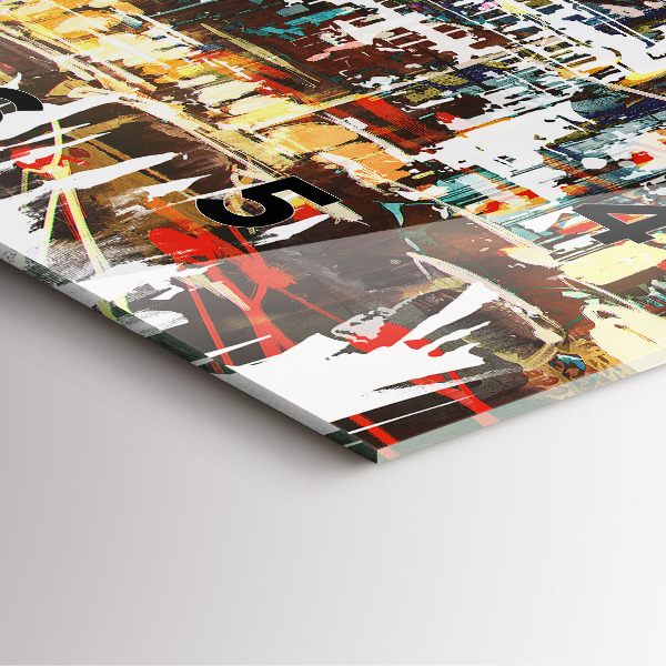 Skleněné hodiny čtvercové New York