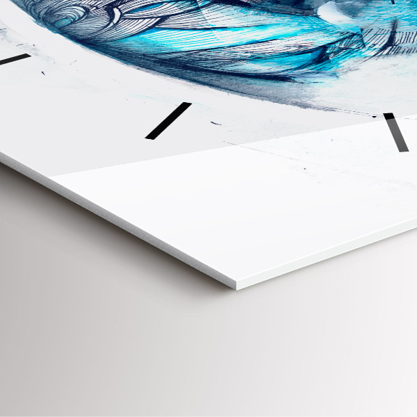 Skleněné hodiny čtvercové Ilustrace vlčího oka