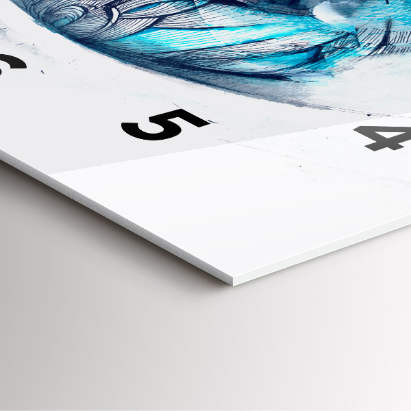 Skleněné hodiny čtvercové Ilustrace vlčího oka