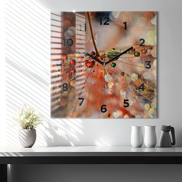 Skleněné hodiny čtvercové Dmychadlo s rosou