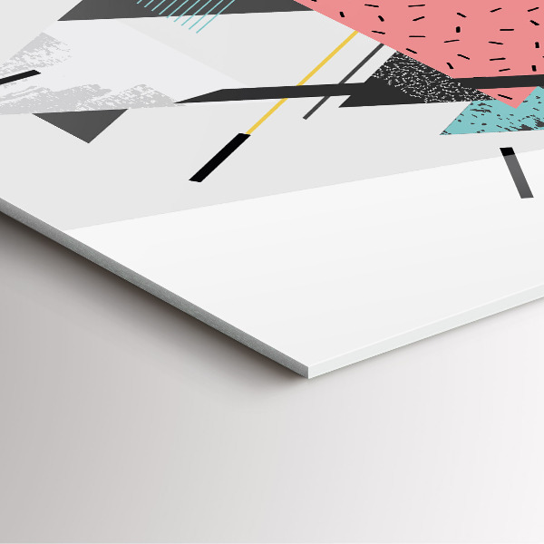 Skleněné hodiny čtvercové Geometrický vzor