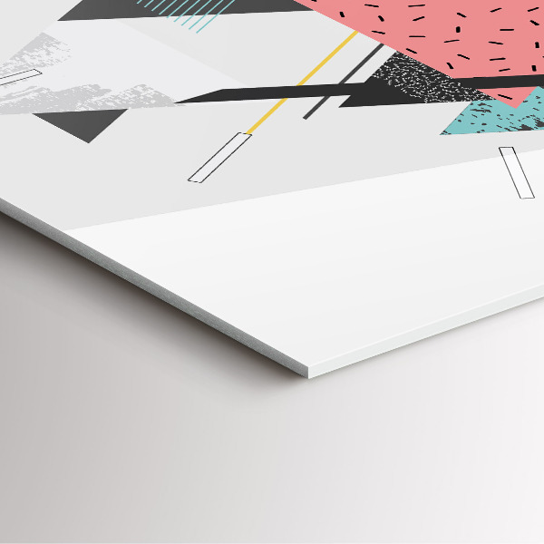 Skleněné hodiny čtvercové Geometrický vzor