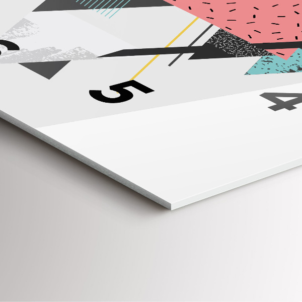 Skleněné hodiny čtvercové Geometrický vzor