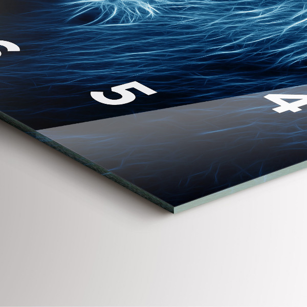 Skleněné hodiny čtvercové Divoký lev