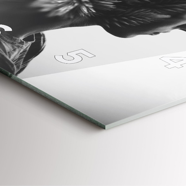 Skleněné hodiny čtvercové Portrét ženy