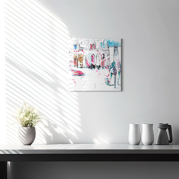 Skleněné hodiny čtvercové Prvek ženskosti