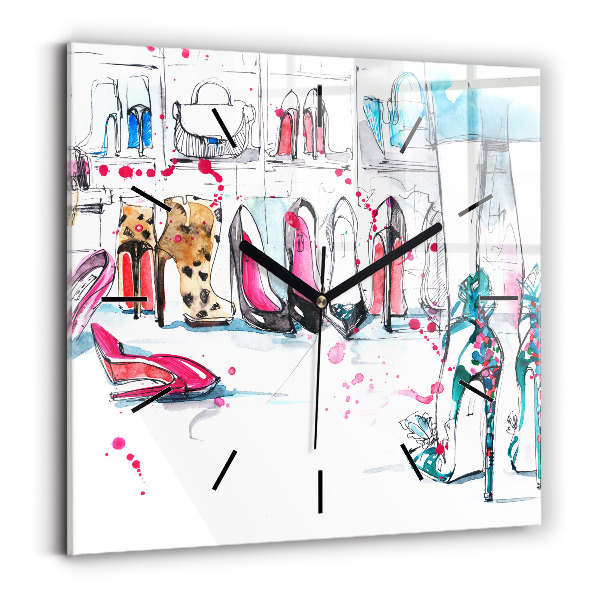 Skleněné hodiny čtvercové Prvek ženskosti