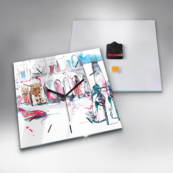 Skleněné hodiny čtvercové Prvek ženskosti