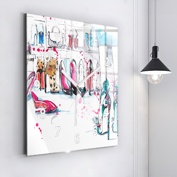 Skleněné hodiny čtvercové Prvek ženskosti