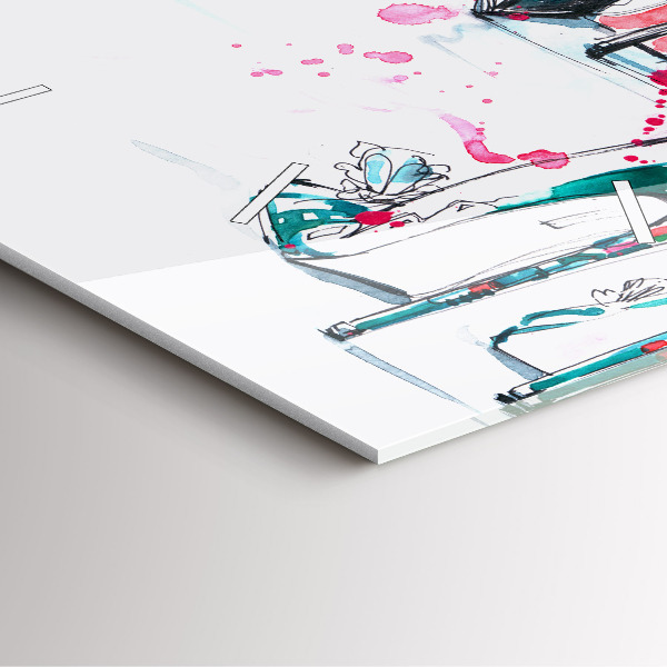 Skleněné hodiny čtvercové Prvek ženskosti