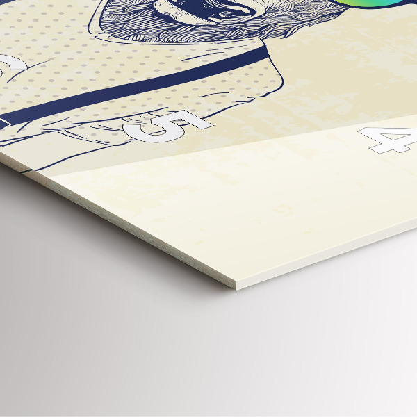 Skleněné hodiny čtvercové Abstraktní jelen