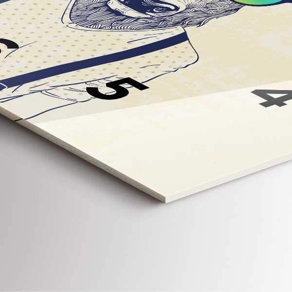 Skleněné hodiny čtvercové Abstraktní jelen