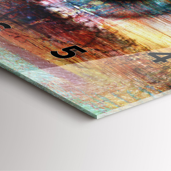 Skleněné hodiny čtvercové Pouliční umění Oko