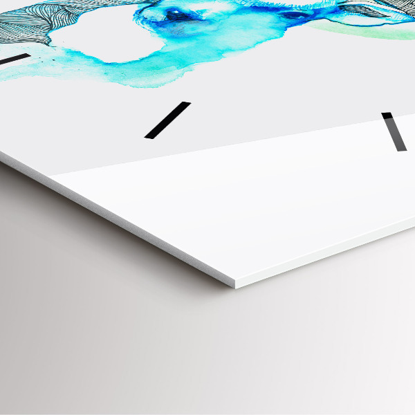 Skleněné hodiny čtvercové Ilustrace jelena