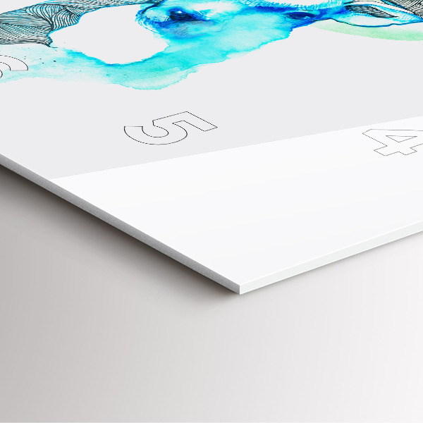 Skleněné hodiny čtvercové Ilustrace jelena