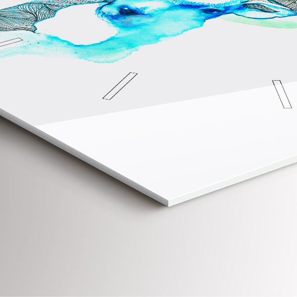 Skleněné hodiny čtvercové Ilustrace jelena