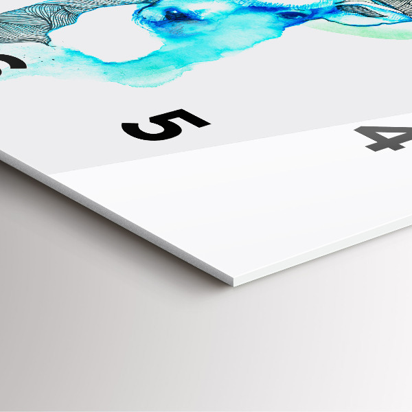 Skleněné hodiny čtvercové Ilustrace jelena