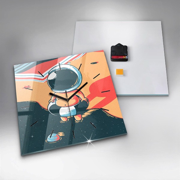 Skleněné hodiny čtvercové Dětská představivost