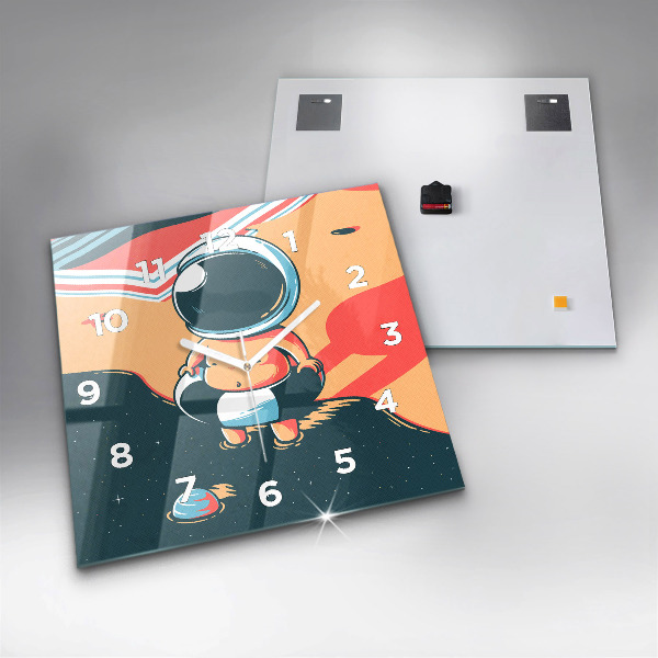 Skleněné hodiny čtvercové Dětská představivost