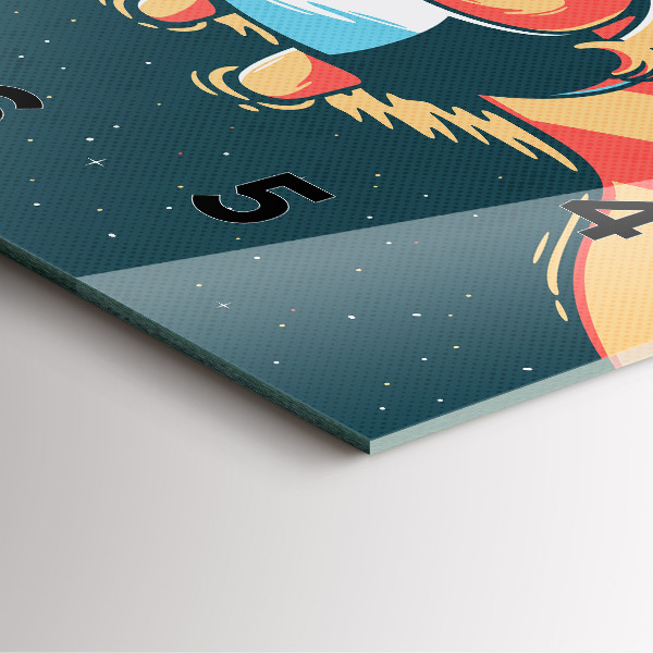 Skleněné hodiny čtvercové Dětská představivost