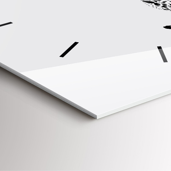 Skleněné hodiny čtvercové Silueta pantera