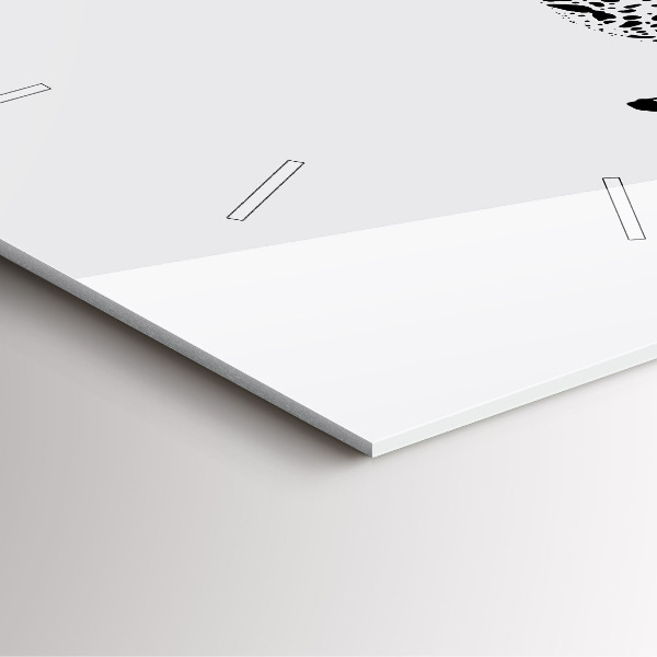 Skleněné hodiny čtvercové Silueta pantera