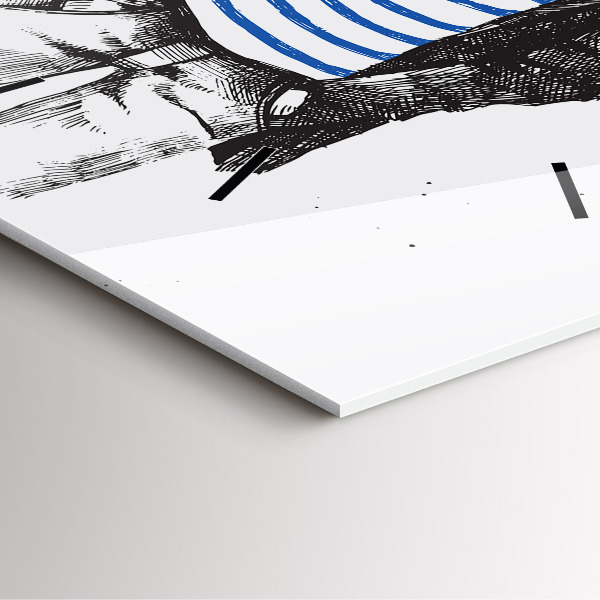 Skleněné hodiny čtvercové Pes v lidském těle