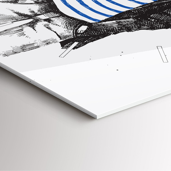 Skleněné hodiny čtvercové Pes v lidském těle