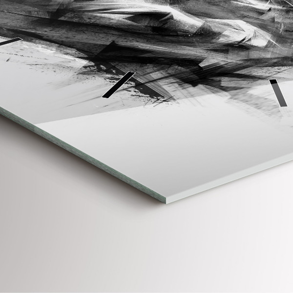 Skleněné hodiny čtvercové Malovaný lev