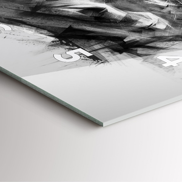 Skleněné hodiny čtvercové Malovaný lev