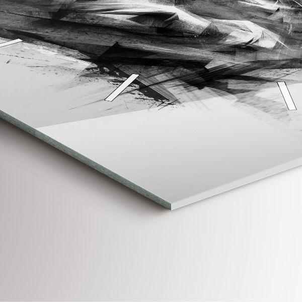 Skleněné hodiny čtvercové Malovaný lev