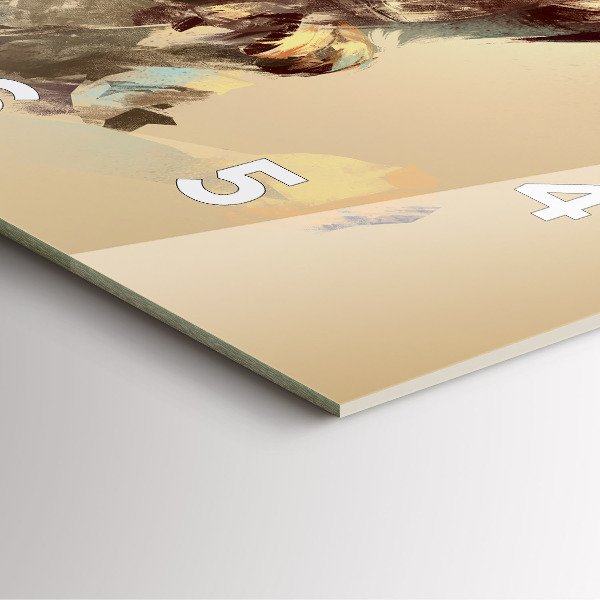 Skleněné hodiny čtvercové Sova - znamení moudrosti