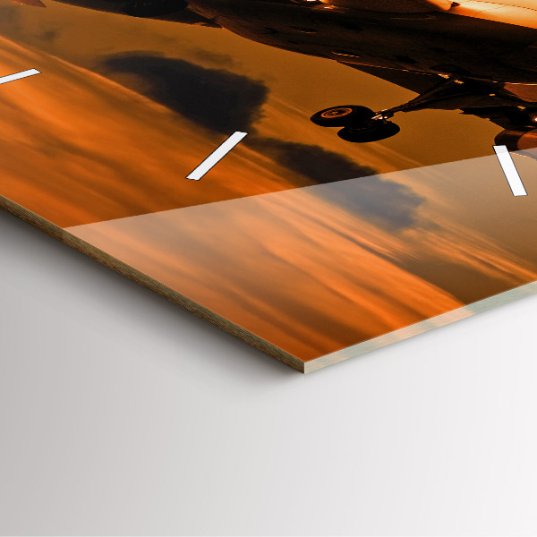 Skleněné hodiny čtvercové Cesta letadlem