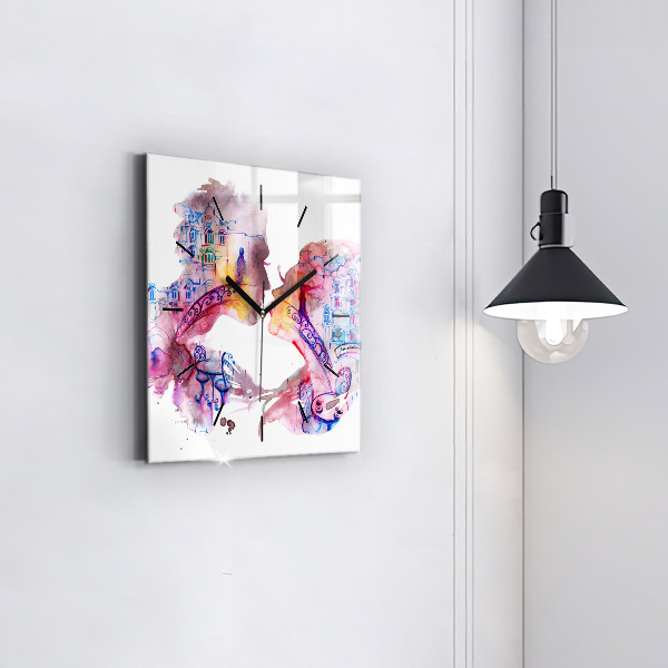 Skleněné hodiny čtvercové Dvě těla, jedna duše