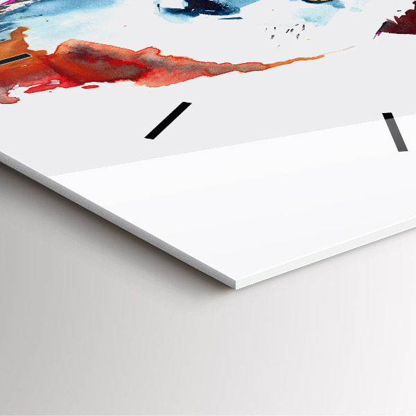 Skleněné hodiny čtvercové Vlk a plnost