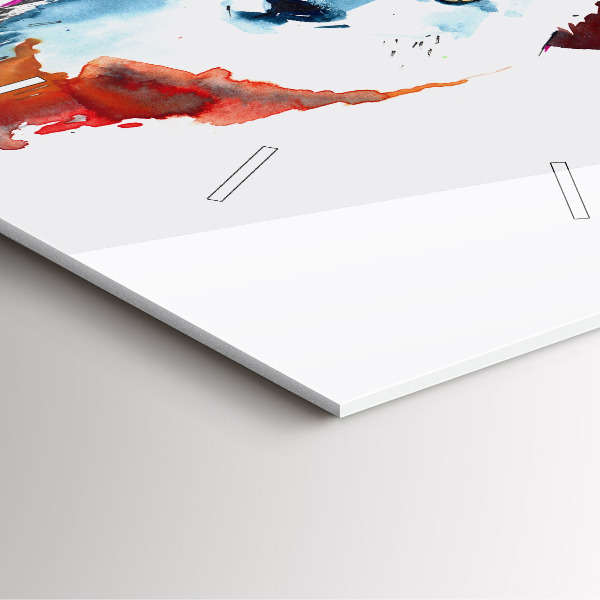 Skleněné hodiny čtvercové Vlk a plnost