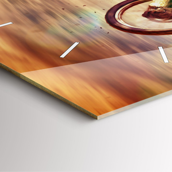 Skleněné hodiny čtvercové Enduro motokros